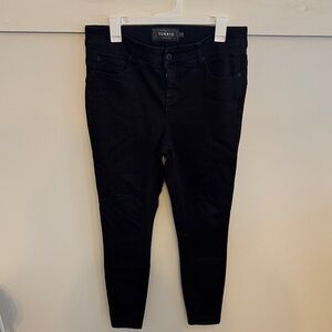 Torrid Bombshell Skinny Jeans Black High Rise Size 12R Premium Stretch